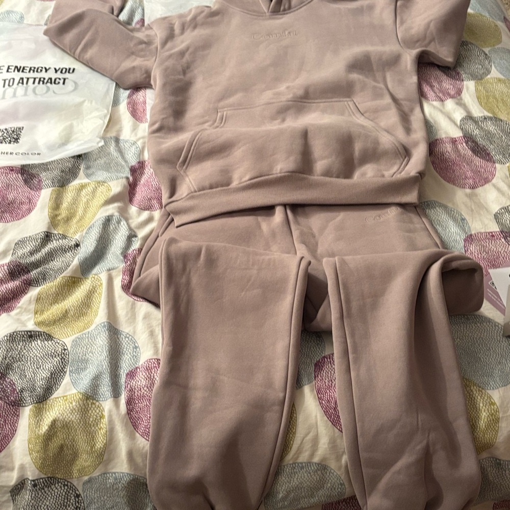 Comfortbrand Mauve signature Hoodie and Joggers Set
